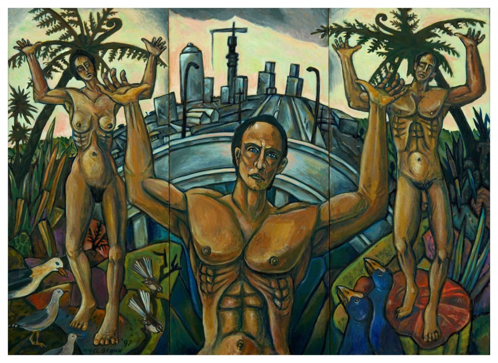 Upwards Triptych. Oil on canvas, 1997