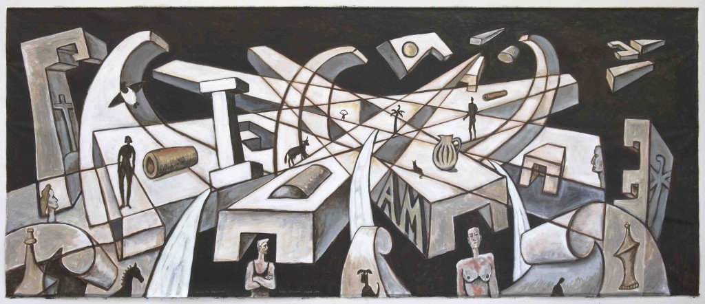 Will to Meaning. Acrylic on loose linen, 2006-7